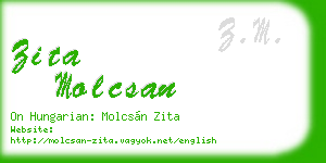 zita molcsan business card